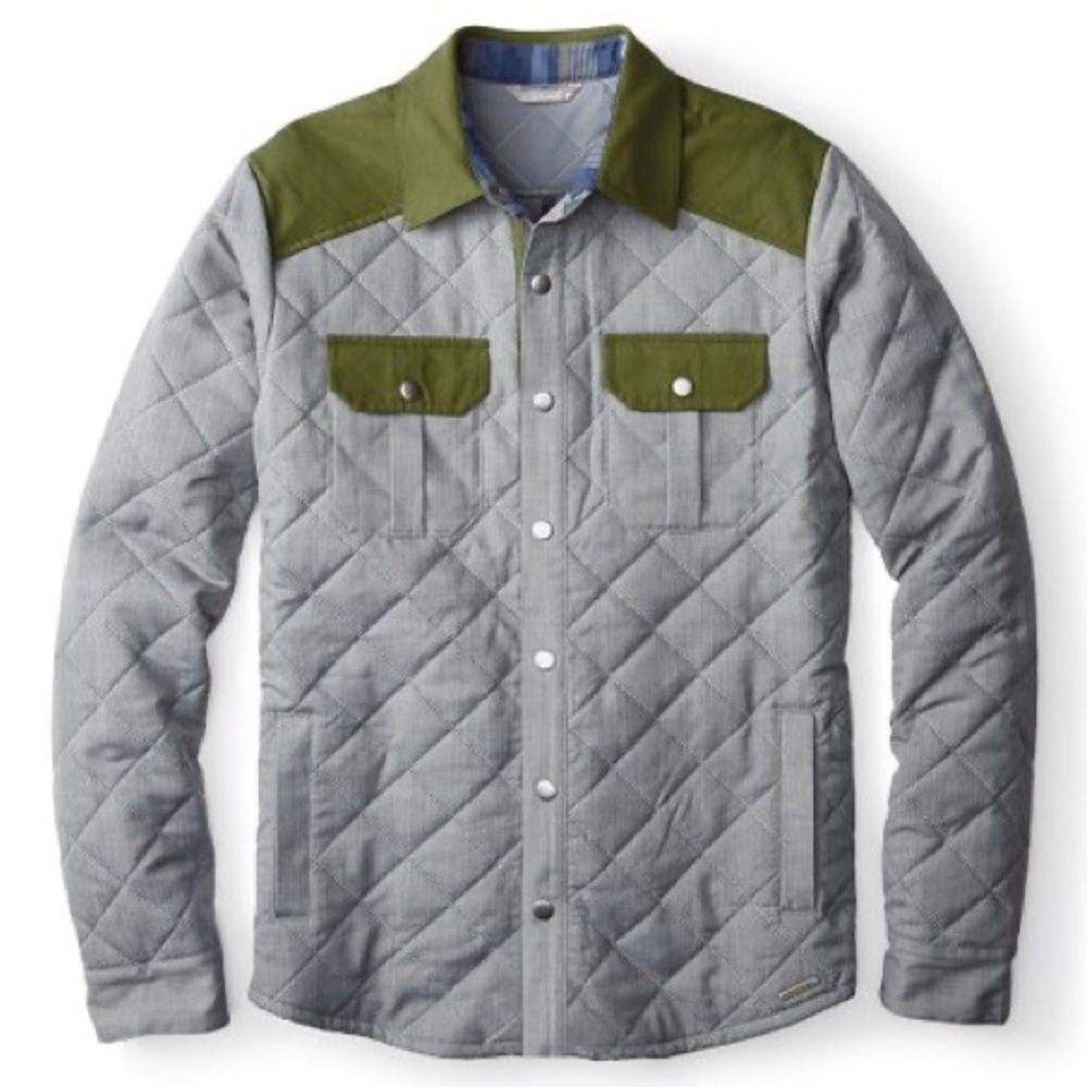 Smartwool Jacket Mens Small Gray Merino Wool Summit County Quilted Shirt Shacket